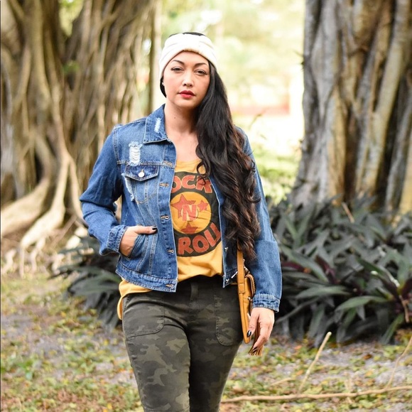 Distressed Denim Jacket - Picture 3 of 4